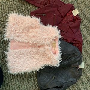 Single burgundy Fall Outerwear Jacket
